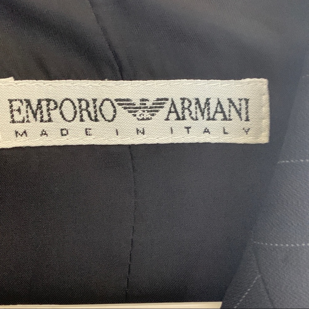 Emporio Armani- Black Jacket w/Pinstripes - Picture 9 of 10